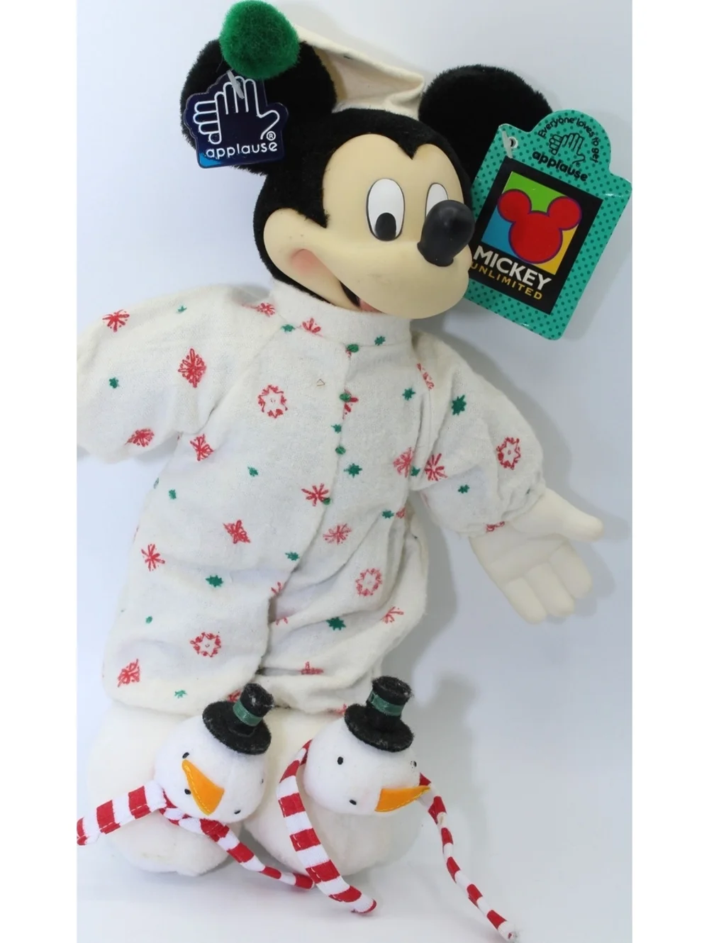 NWT VTG Disney Applause Pajama Mickey & Minnie Mouse Unlimited Plush Doll 2 Pcs.